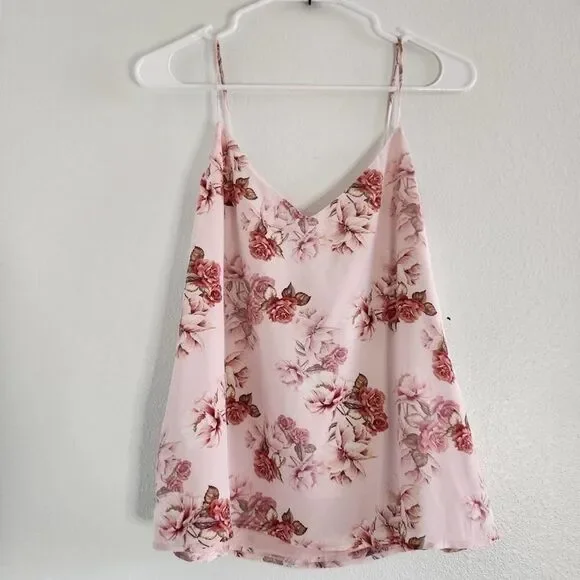 L'AGENCE Jane floral silk spaghetti strap tank xs - Picture 6 of 6